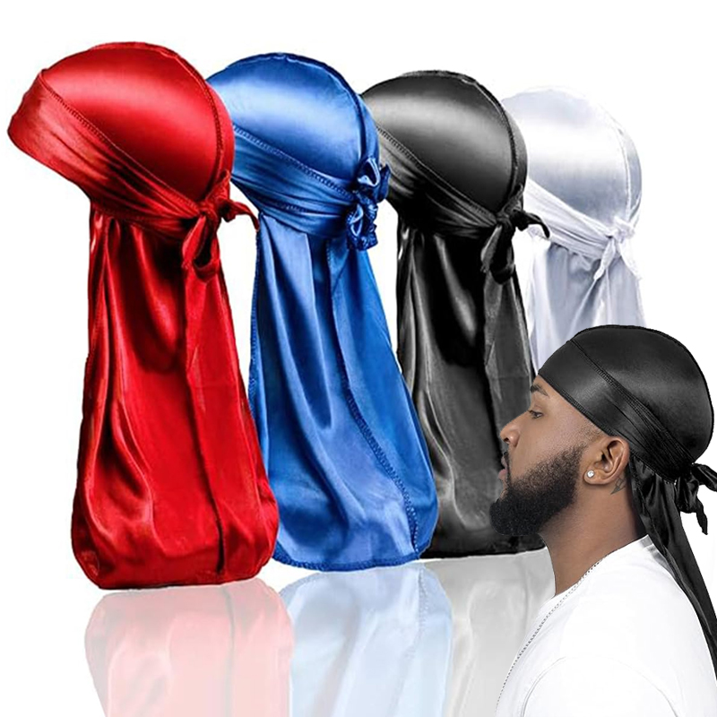 Bandana Doo Rag - 1-4 szt. Nowy jedwabny Durag chustka