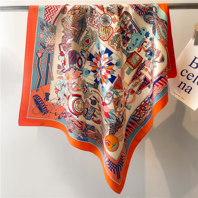 Jedwabna apaszka damska w kwad – Face Scarf Mask recenzja i cena