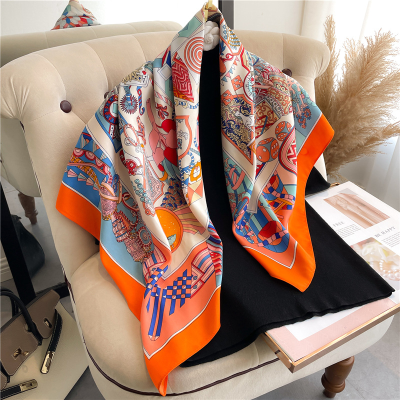 Jedwabna apaszka damska w kwad – Face Scarf Mask recenzja i cena