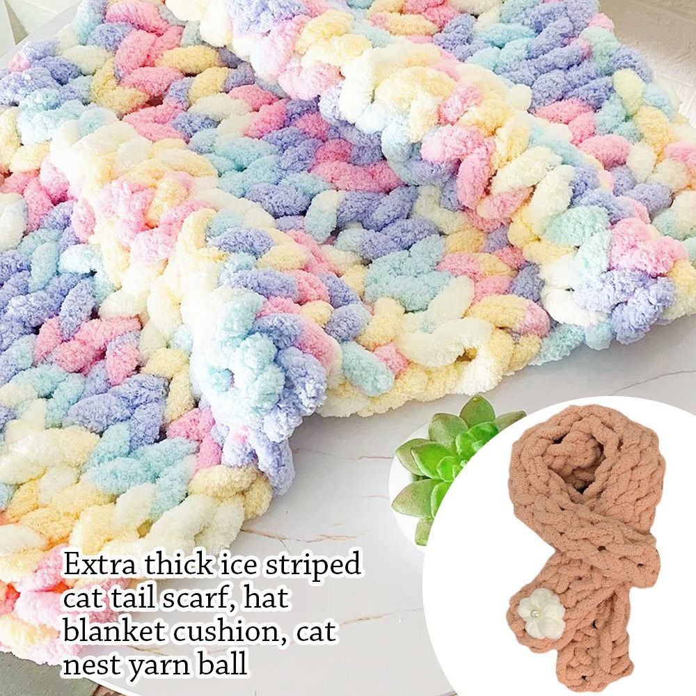 250g/piłka wielokolorowa przęd – Woven Scarf Blanket recenzja i cena