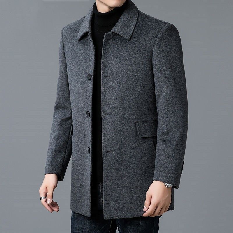 Płaszcz z mieszanki wełny, bia – Muffler Men Wool recenzja i cena