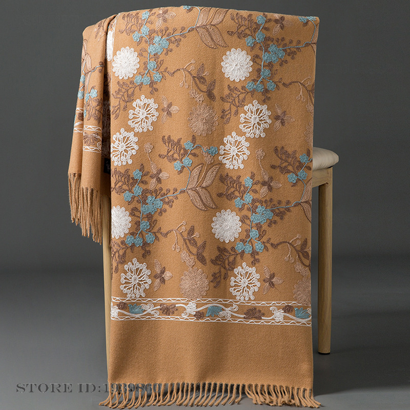 Damska kaszmirowa pashmina, sz – Woven Scarf Blanket recenzja i cena