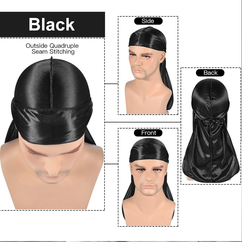 1-4 szt. Nowy jedwabny Durag c – Bandana Doo Rag recenzja i cena