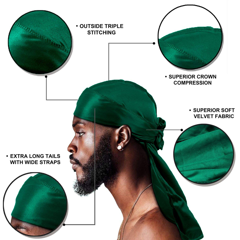 1-4 szt. Nowy jedwabny Durag c – Bandana Doo Rag recenzja i cena
