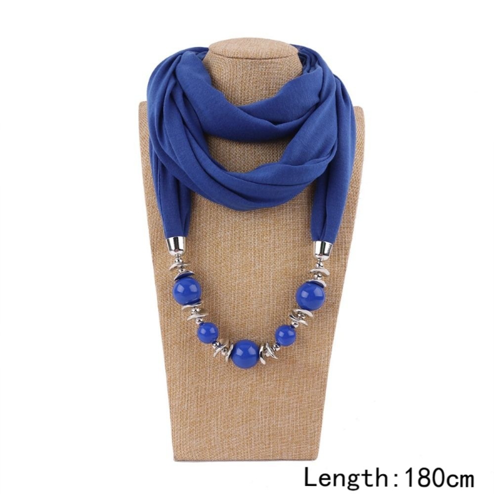 Szalik z szyfonu z koralikami, – Infinity Scarf Knit recenzja i cena